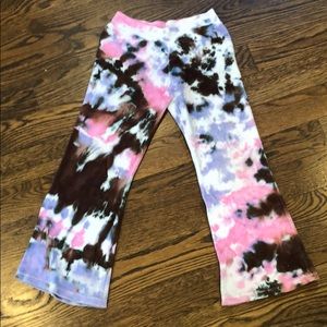 Zinnias tie dye terry cloth sweat pants!